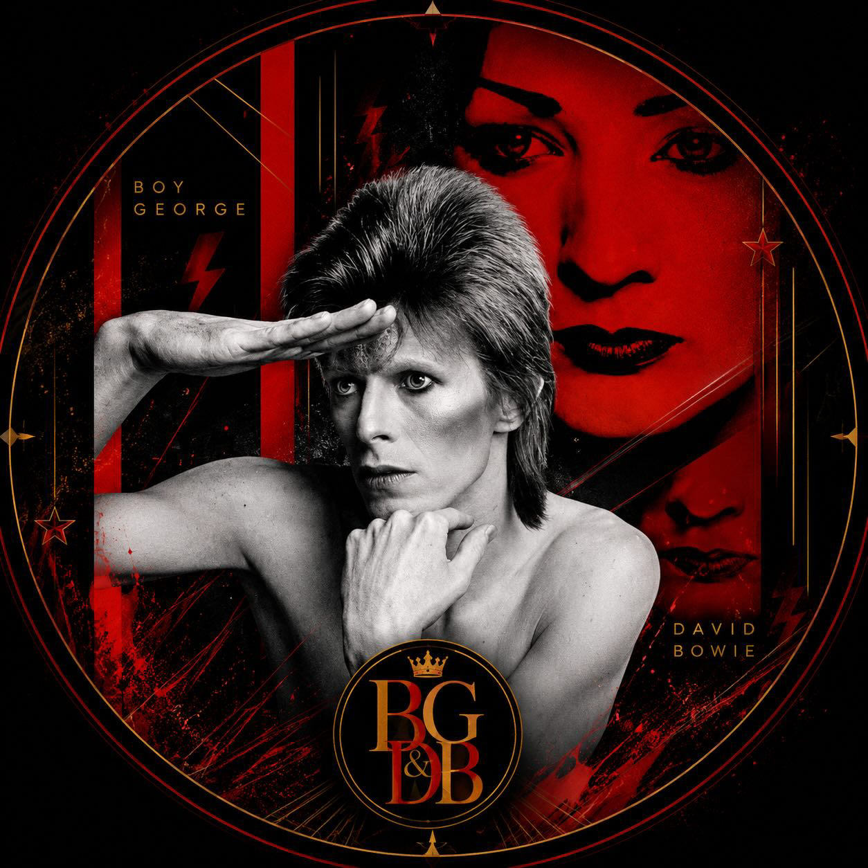 Boy George and David Bowie fan-page artwork