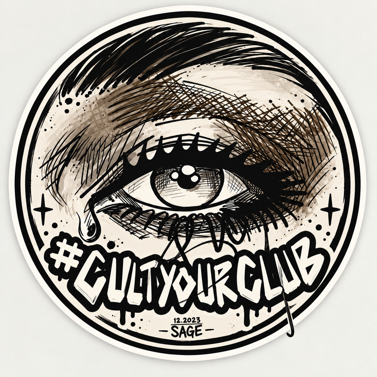CULTYOURCLUB eye logo with Sage’s credit